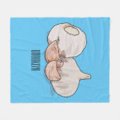 Couverture Polaire Illustration de dessin sur l'ail (Devant (Horizontal))