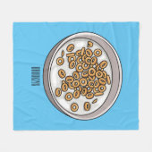 Couverture Polaire Illustration de dessin sur les céréales (Devant (Horizontal))