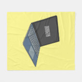 Couverture Polaire Illustration de dessin sur ordinateur portable (Devant (Horizontal))