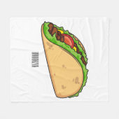 Couverture Polaire Illustration de dessin sur Taco (Devant (Horizontal))