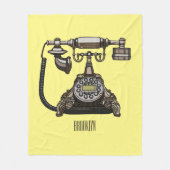 Couverture Polaire Illustration de dessin téléphonique (Devant)