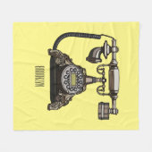 Couverture Polaire Illustration de dessin téléphonique (Devant (Horizontal))