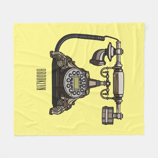 Couverture Polaire Illustration de dessin téléphonique (Devant (Horizontal))