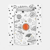 Couverture Polaire Illustration de Dream Big Universe dans Mason Jar (Devant)