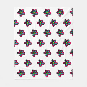 Couverture Polaire Illustration de fleurs