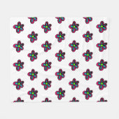 Couverture Polaire Illustration de fleurs (Devant (Horizontal))