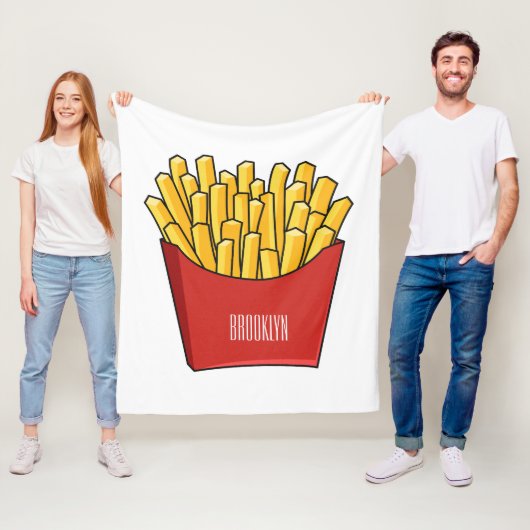 Couverture Polaire Illustration de frites (En situation)