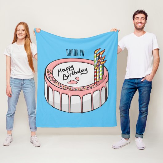 Couverture Polaire Illustration de gâteau d'anniversaire (En situation)