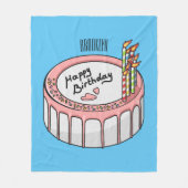 Couverture Polaire Illustration de gâteau d'anniversaire (Devant)