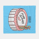 Couverture Polaire Illustration de gâteau d'anniversaire (Devant (Horizontal))