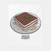 Couverture Polaire Illustration de gâteau de Tiramisu (Devant)