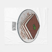 Couverture Polaire Illustration de gâteau de Tiramisu (Devant (Horizontal))