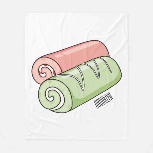 Couverture Polaire Illustration de gâteau suisse roll / roll (Devant)