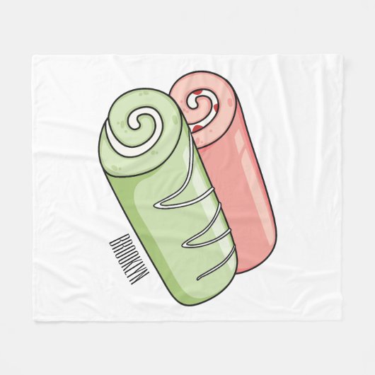 Couverture Polaire Illustration de gâteau suisse roll / roll (Devant (Horizontal))