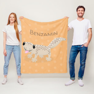 Couverture Polaire Illustration de gecko tan tan mignon