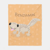 Couverture Polaire Illustration de gecko tan tan mignon (Devant)