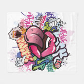 Couverture Polaire Illustration de graffiti avec lettres de graffitis (Devant (Horizontal))