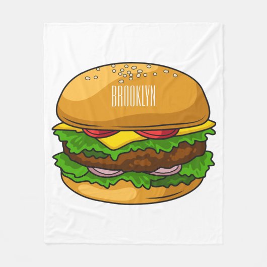 Couverture Polaire Illustration de Hamburger (Devant)