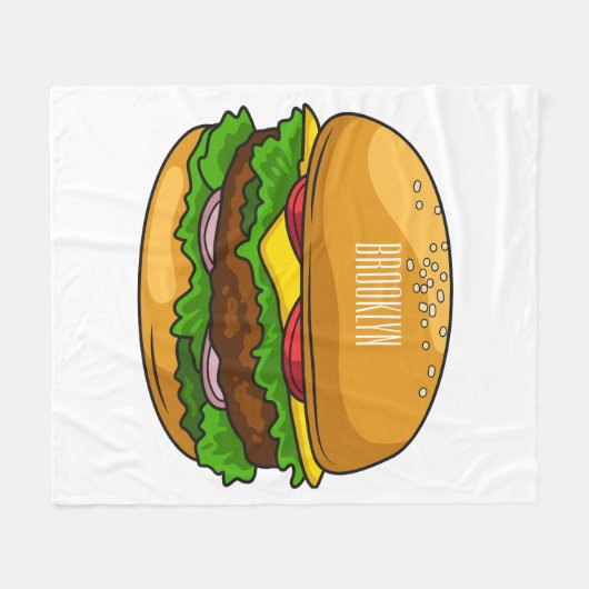 Couverture Polaire Illustration de Hamburger (Devant (Horizontal))