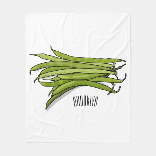 Couverture Polaire Illustration de haricots verts (Devant)