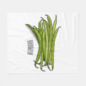 Couverture Polaire Illustration de haricots verts (Devant (Horizontal))