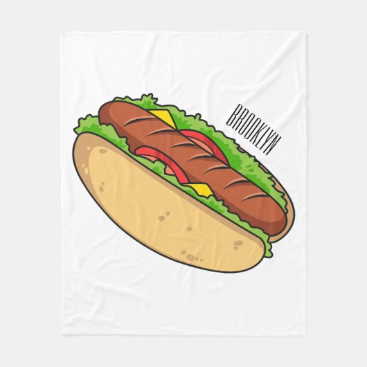 Couverture Polaire Illustration de Hot dog (Devant)
