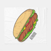 Couverture Polaire Illustration de Hot dog (Devant (Horizontal))
