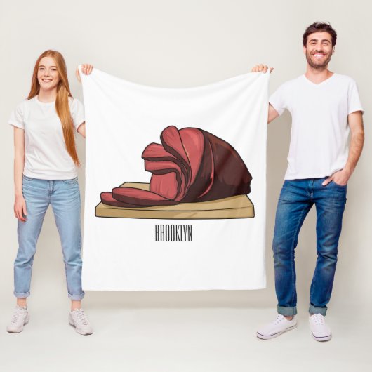 Couverture Polaire Illustration de jambon (En situation)