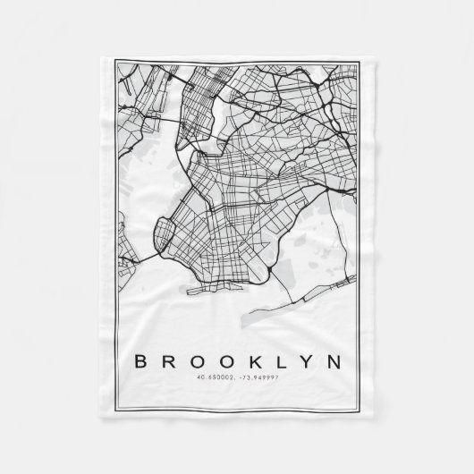 Couverture Polaire Illustration de la carte Brooklyn (Devant)