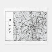Couverture Polaire Illustration de la carte de Milan (Devant (Horizontal))