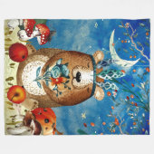 Couverture Polaire Illustration de la forêt d'automne (Devant (Horizontal))