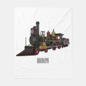 Couverture Polaire Illustration de la locomotive à vapeur (Devant)