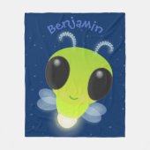 Couverture Polaire Illustration de la luciole vert mou (Devant)