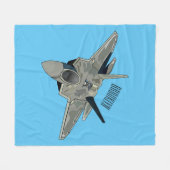 Couverture Polaire Illustration de l'avion de chasse (Devant (Horizontal))