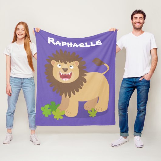 Couverture Polaire Illustration de l'effervescence de lions heureux (En situation)