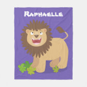 Couverture Polaire Illustration de l'effervescence de lions heureux (Devant)