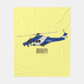 Couverture Polaire Illustration de l'hélicoptère de police (Devant)