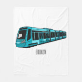 Couverture Polaire Illustration de locomotive électrique (Devant)