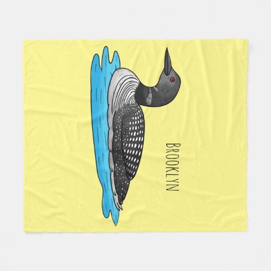 Couverture Polaire Illustration de Loon bird (Devant (Horizontal))