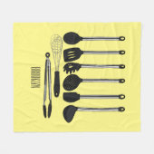 Couverture Polaire Illustration de l'ustensile de cuisine (Devant (Horizontal))