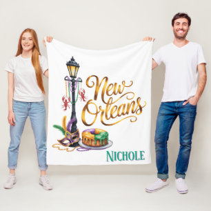Couverture Polaire Illustration de Mardi Gras à La Nouvelle-Orléans