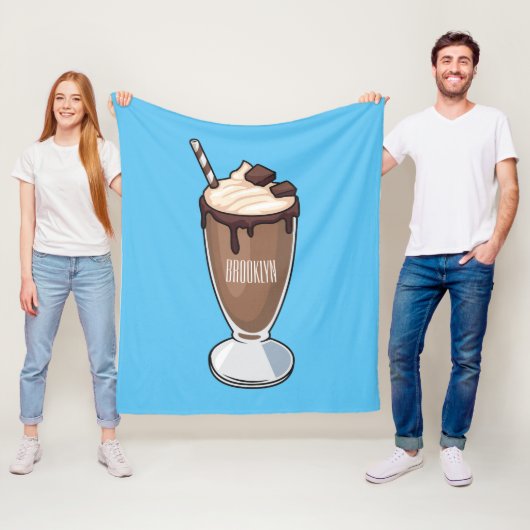Couverture Polaire Illustration de milk-shake au chocolat (En situation)