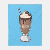 Couverture Polaire Illustration de milk-shake au chocolat (Devant)