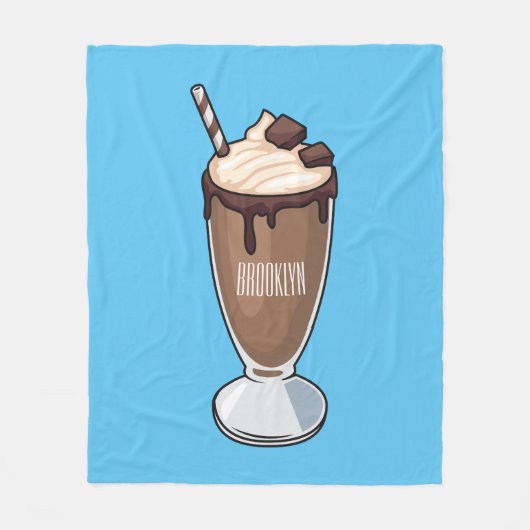 Couverture Polaire Illustration de milk-shake au chocolat (Devant)
