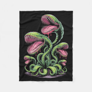 Couverture Polaire Illustration de monstre de plante carnivore avec d