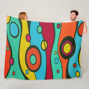 Couverture Polaire Illustration de motif d'art surréaliste abstrait c