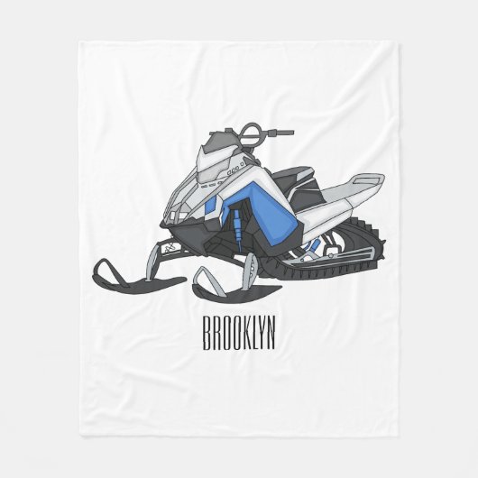 Couverture Polaire Illustration de motoneige (Devant)