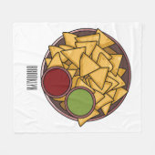 Couverture Polaire Illustration de Nachos (Devant (Horizontal))
