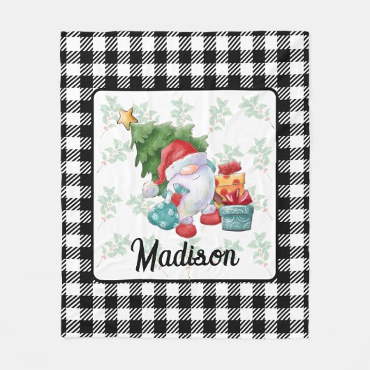 Couverture Polaire Illustration de Noël (Devant)