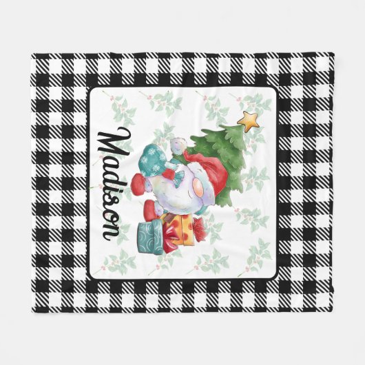 Couverture Polaire Illustration de Noël (Devant (Horizontal))